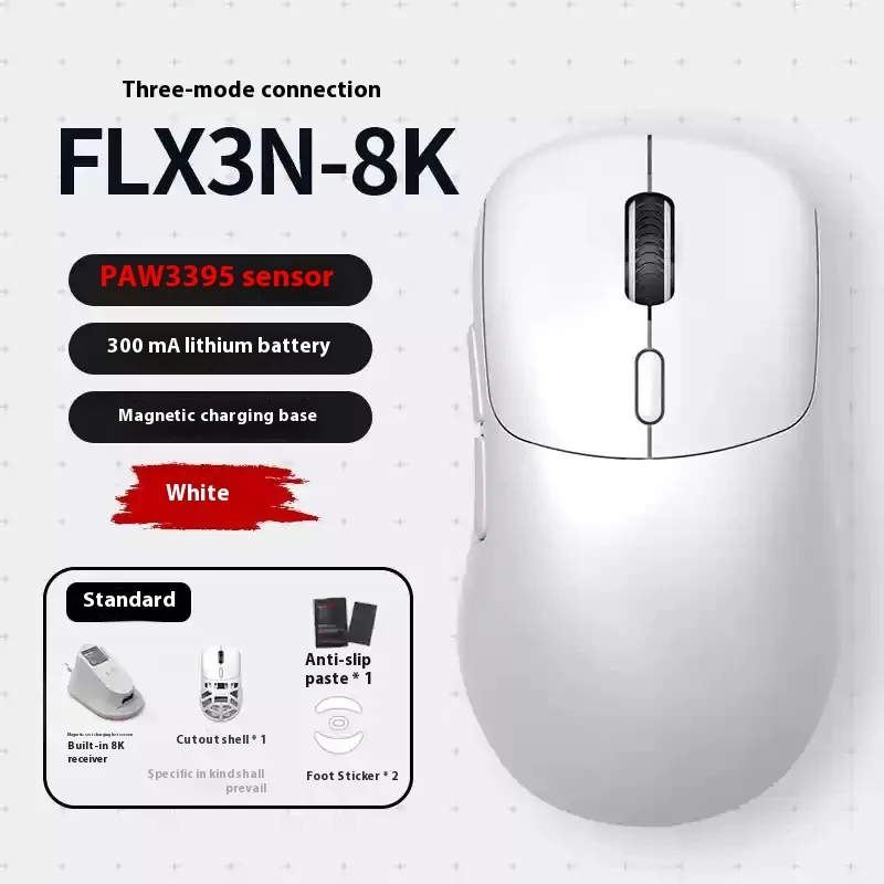 Игровая мышь GANSS FLX3 E-Sport PAW3395 8K, зарядная база с индивидуальным дисплеем, ключ 8k, 55 г, легкая беспроводная мышь BT 2,4G
Игровая мышь GANSS FLX3 E-Sport PAW3395 8K, зарядная база с индивидуальным дисплеем, ключ 8k, 55 г, легкая беспроводная мышь BT 2,4G