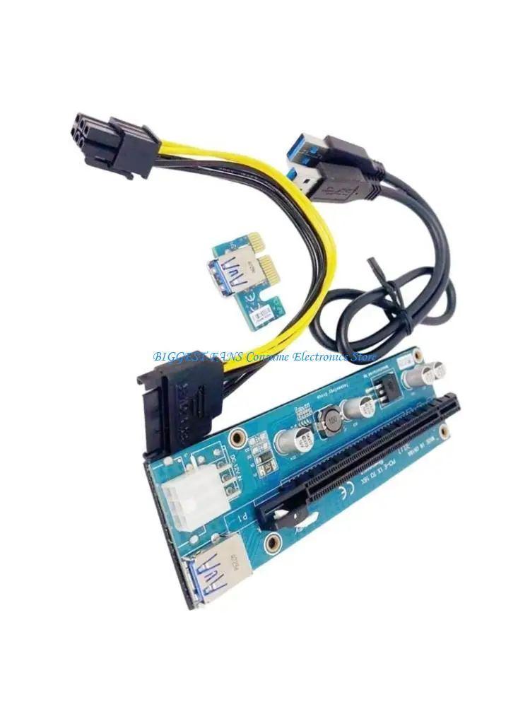 PCIe 1X To 16X Card Board Adapter With USB3.0 Power Supply Cable Extension Card Adapter for Miners Machine Accessories
PCIe 1X To 16X Card Board Adapter With USB3.0 Power Supply Cable Extension Card Adapter for Miners Machine Accessories