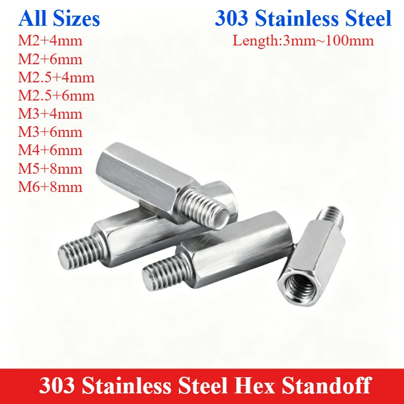 M2 M2.5 M3 M4 M5 M6 Stainless Steel Hex Male-Female Standoff PCB Board Support Threaded Pillar Spacer Screw Rack Stud
M2 M2.5 M3 M4 M5 M6 Stainless Steel Hex Male-Female Standoff PCB Board Support Threaded Pillar Spacer Screw Rack Stud