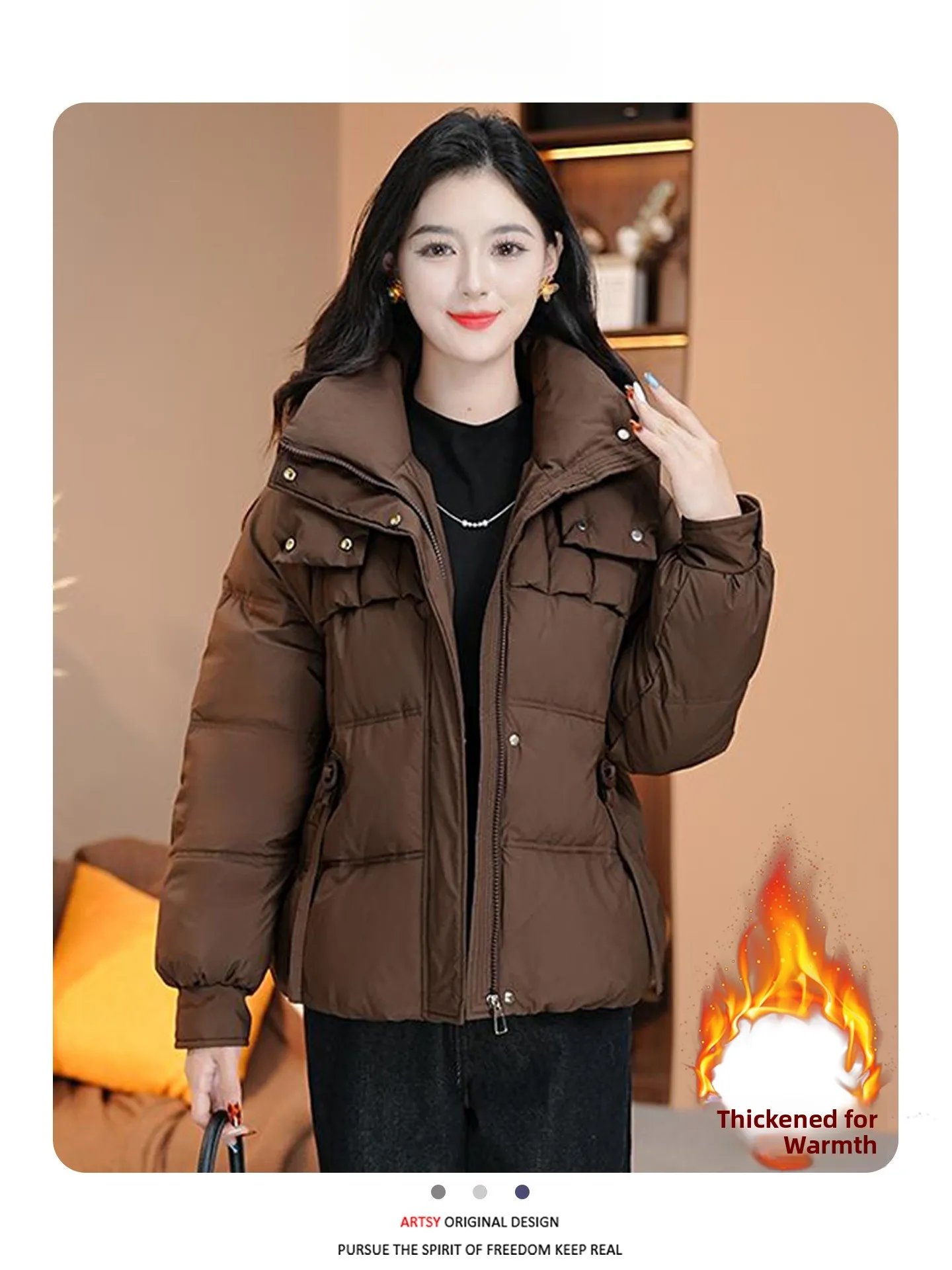 Faionable Thiened Bread Sle down Jaet Women's Cotton Coat Winter New Arrival European Sle Small Size Fem Outerwear
Faionable Thiened Bread Sle down Jaet Women's Cotton Coat Winter New Arrival European Sle Small Size Fem Outerwear