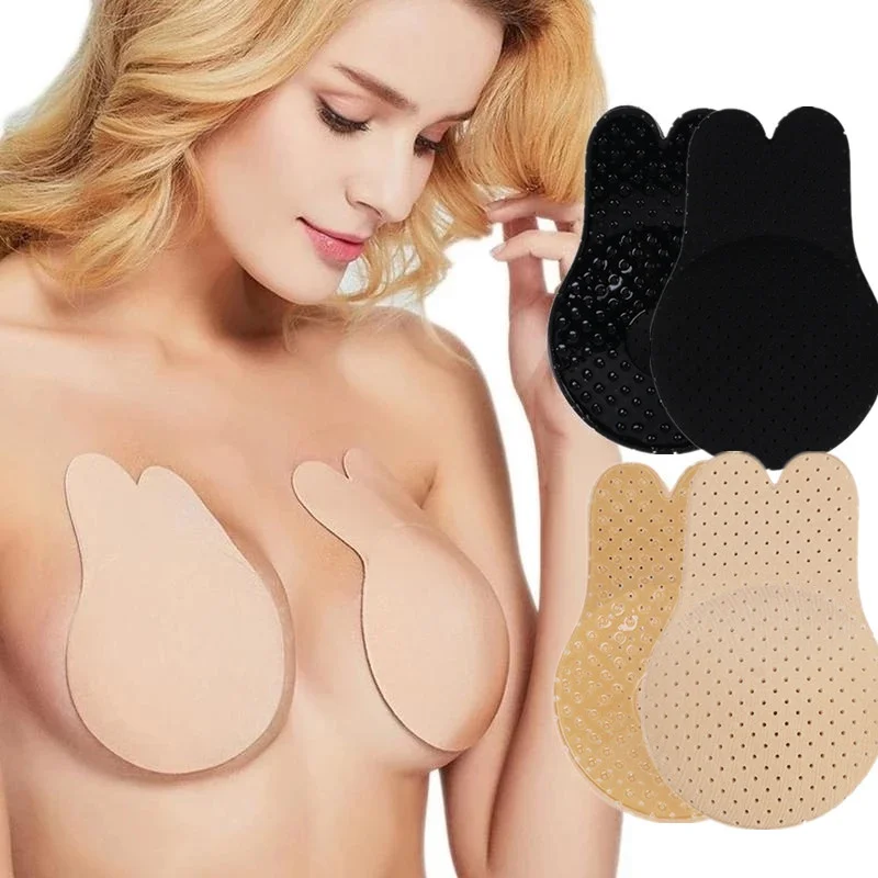 Women Push Up Bras Breathable Self Adhesive Silicone Strapless Invisible Bra Sticky Breast Lift Tape Rabbit Nipple Cover Bra Pad
Women Push Up Bras Breathable Self Adhesive Silicone Strapless Invisible Bra Sticky Breast Lift Tape Rabbit Nipple Cover Bra Pad