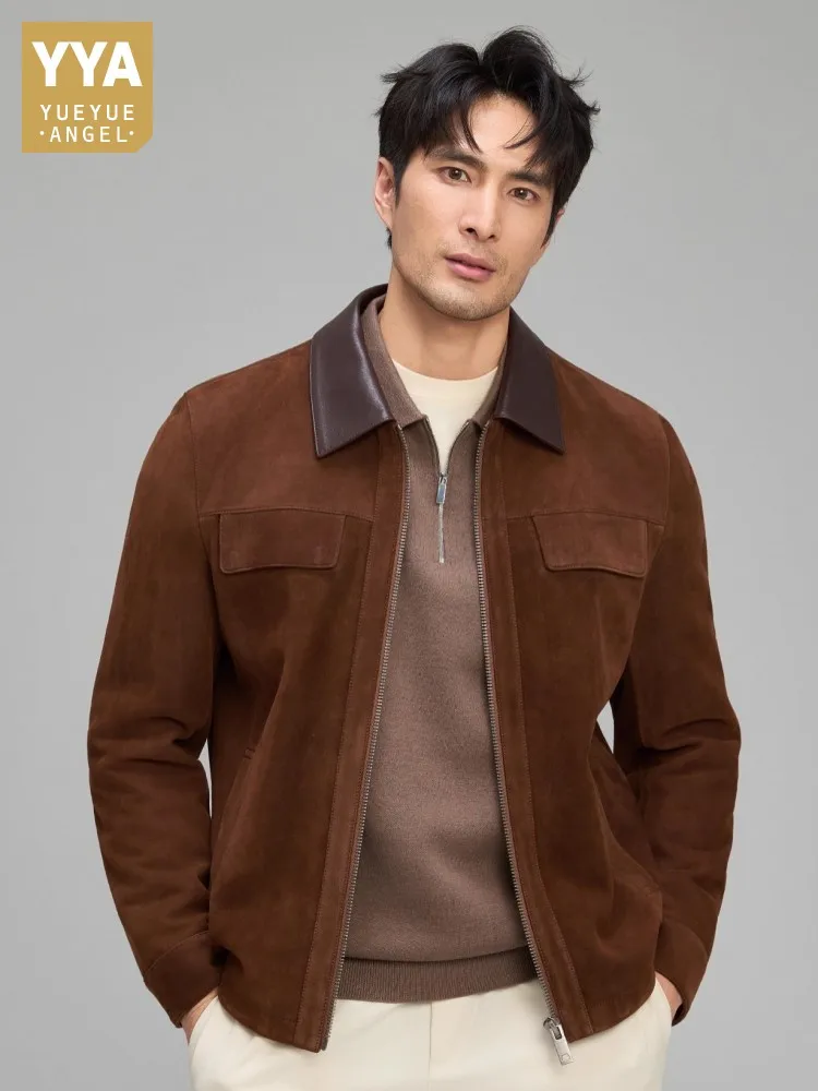 Мужская осенняя куртка высшего качества из натуральной замши, деловая мужская офисная работа, облегающее пальто из натуральной кожи, теплая куртка на гусином пуху
Мужская осенняя куртка высшего качества из натуральной замши, деловая мужская офисная работа, облегающее пальто из натуральной кожи, теплая куртка на гусином пуху