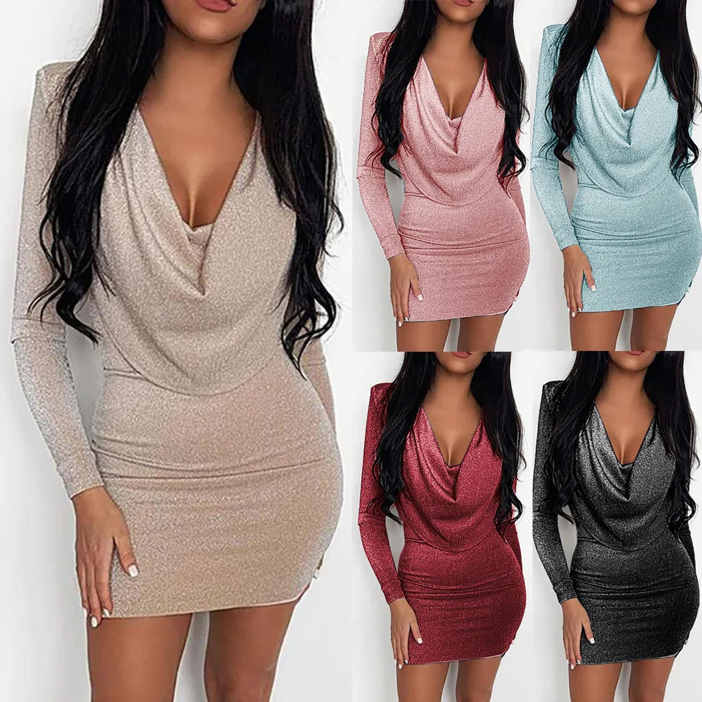 Sequins Evening Dresses Long Sleeve Sexy Pile Collar Women Wedding Dresses Luxury Birthday Dress For Women Mini Bodycon Dresses
Sequins Evening Dresses Long Sleeve Sexy Pile Collar Women Wedding Dresses Luxury Birthday Dress For Women Mini Bodycon Dresses