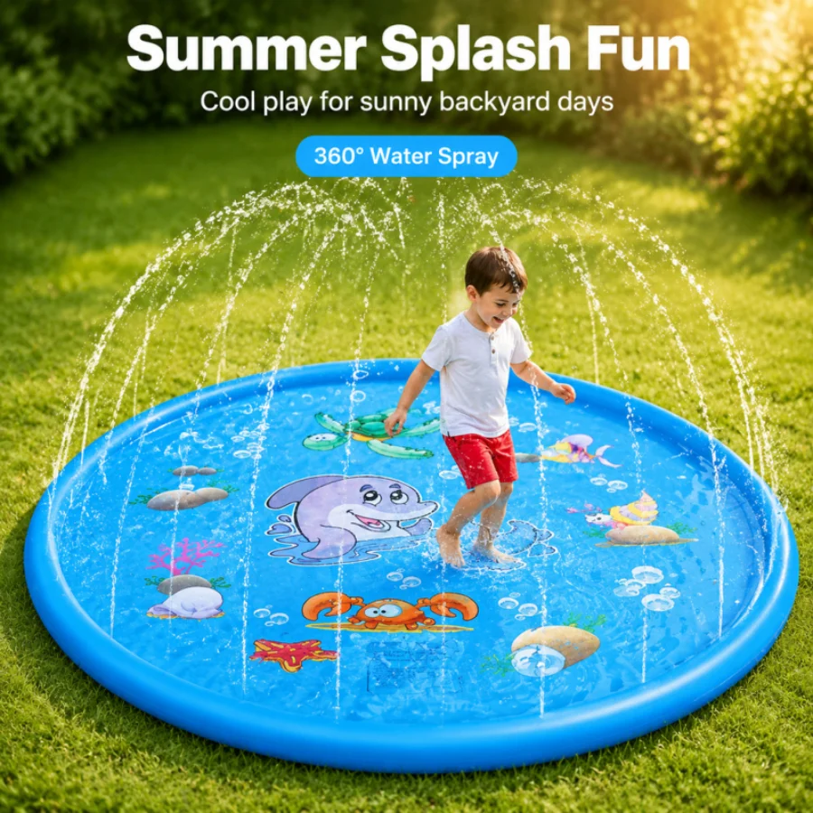 Water Sprinkler Outdoor Play Lawn Summer Toy Grassland Water Spray Pad Toy 100cm Ice Pad Lnflatable Children's PetsThick PVC
Water Sprinkler Outdoor Play Lawn Summer Toy Grassland Water Spray Pad Toy 100cm Ice Pad Lnflatable Children's PetsThick PVC