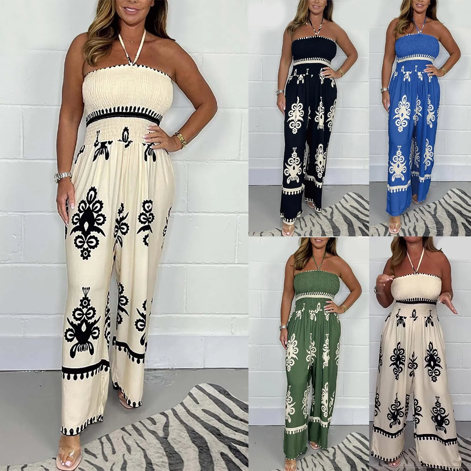 2024 Summer Women Jumpsuit Tube Tops Wide-leg Pants Sexy Elegant Jumpsuits Female Trendy Fashion Casual Clothes Ladies Suit
2024 Summer Women Jumpsuit Tube Tops Wide-leg Pants Sexy Elegant Jumpsuits Female Trendy Fashion Casual Clothes Ladies Suit