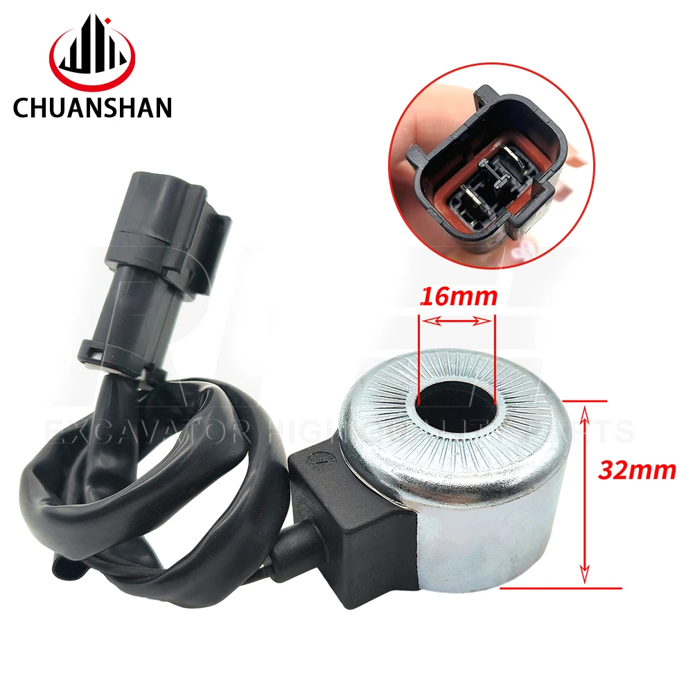 16mm32mm 24v Excavator Parts Compatible With PC60-5/60-6/120-5 Solenoid Valve Coils And Travel Solenoid Valve Coils
16mm32mm 24v Excavator Parts Compatible With PC60-5/60-6/120-5 Solenoid Valve Coils And Travel Solenoid Valve Coils