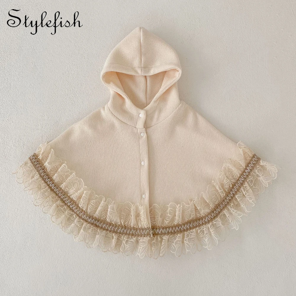 2023 Spring infant Cloak Fashion Girl Baby Lace Lace Shawl Hooded Coat Baby Clothes
2023 Spring infant Cloak Fashion Girl Baby Lace Lace Shawl Hooded Coat Baby Clothes