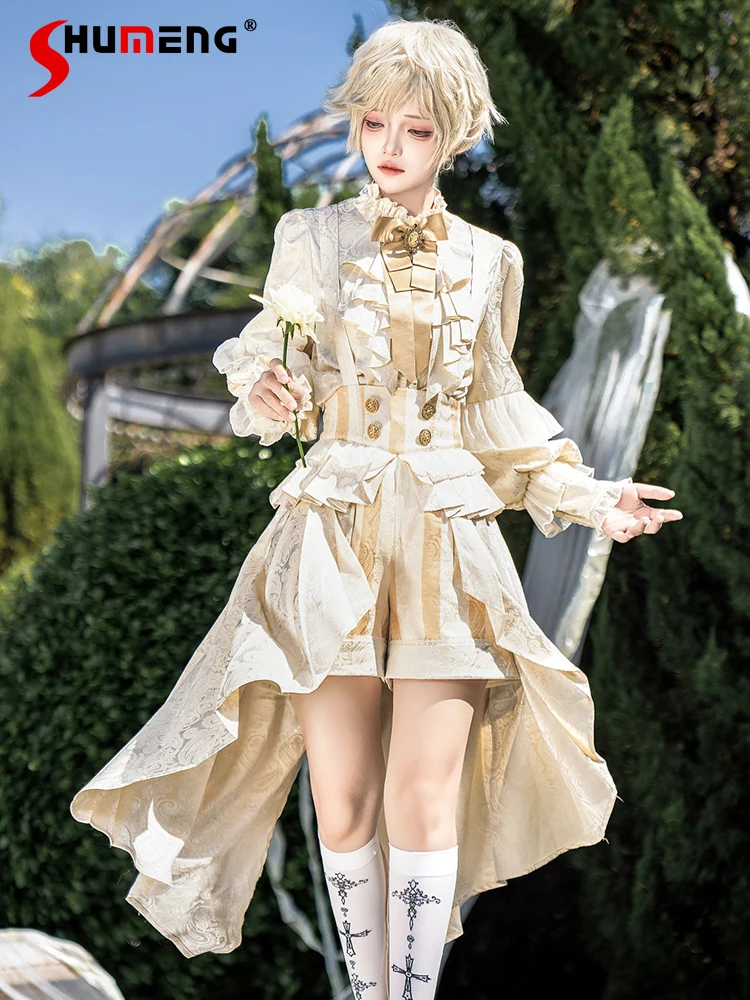 Original Lolita Prince Goth Kawaii Costumes Women Y2K Vest Lolita Shorts Set Prince's Set Lolita Vest Shorts Set Neutral Clothes
Original Lolita Prince Goth Kawaii Costumes Women Y2K Vest Lolita Shorts Set Prince's Set Lolita Vest Shorts Set Neutral Clothes