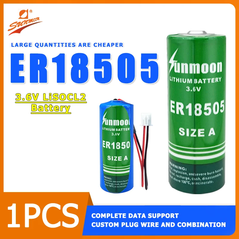 SUNMOON ER18505 3.6V Battery Smoke Detector, Natural Gas Water Meter, Household Temperature Controller, Positioner, and Heater
SUNMOON ER18505 3.6V Battery Smoke Detector, Natural Gas Water Meter, Household Temperature Controller, Positioner, and Heater