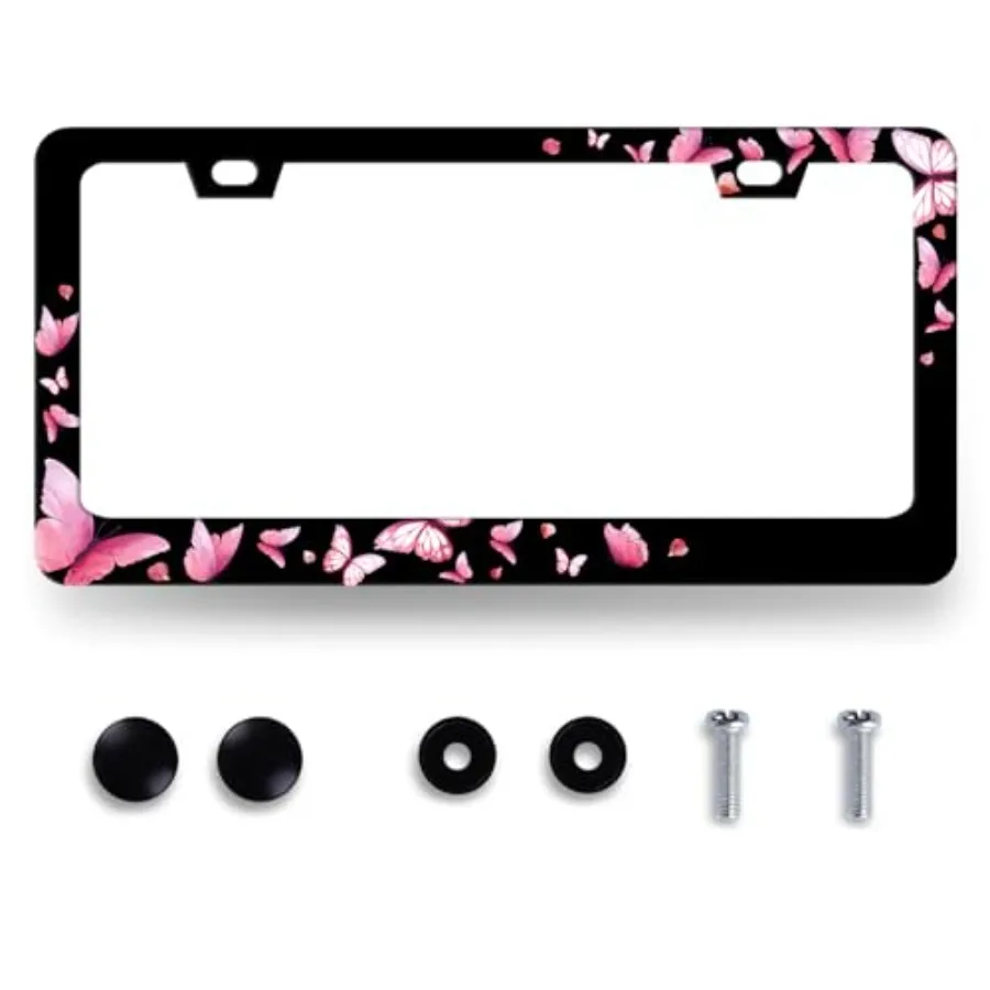 Butterfly License Plate Frame Pink Butterflies License Plate Stainless Steel Funny Accessories Cars Decor 12.2 X 6.2 Inch with
Butterfly License Plate Frame Pink Butterflies License Plate Stainless Steel Funny Accessories Cars Decor 12.2 X 6.2 Inch with