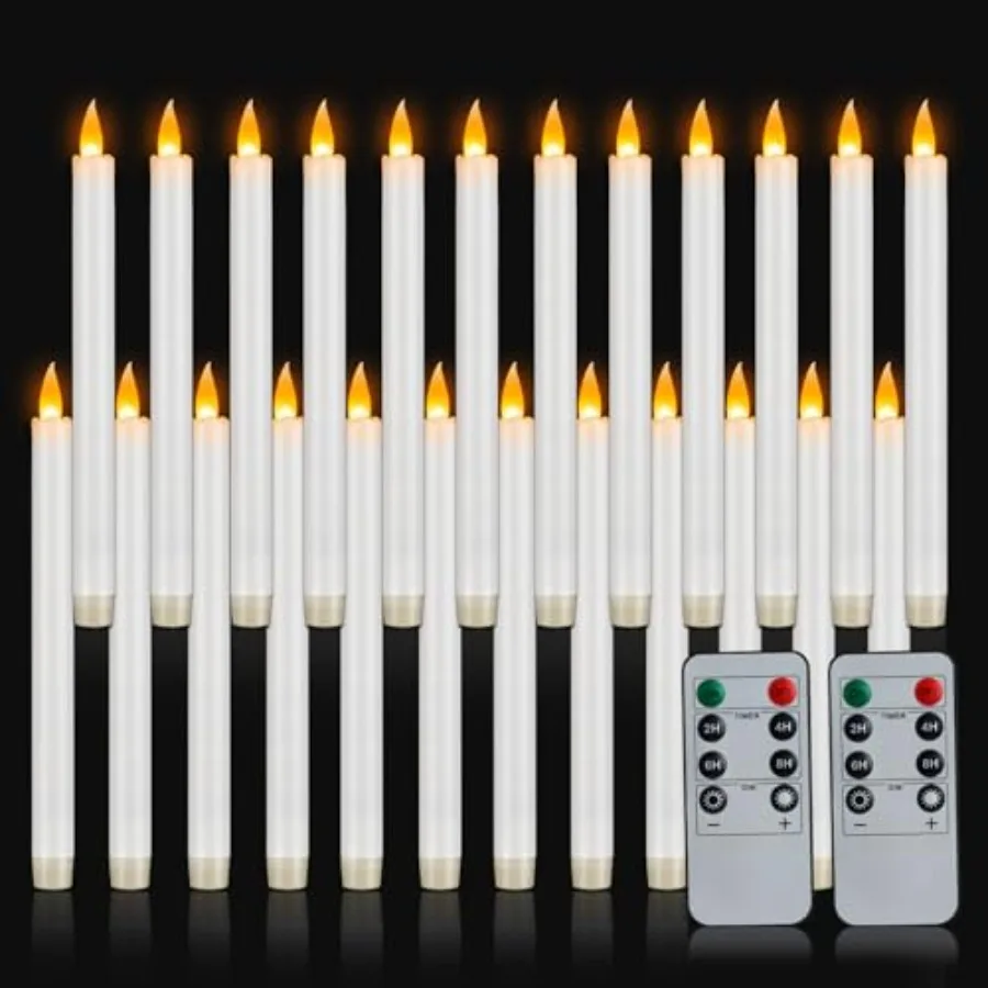 Flameless Taper Candles 10" less Battery Operated Taper Candles Included Remote Timer 400+ Hours by 2AA Batteries for Halloween
Flameless Taper Candles 10" less Battery Operated Taper Candles Included Remote Timer 400+ Hours by 2AA Batteries for Halloween