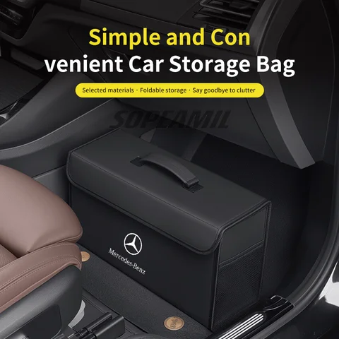 Organizer i schowek do bagażnika samochodowego dla Mercedes Benz A B C E S V Class GLB GLC GLE AMG Pilot SLK SLC ML CLA CLS Vito Sprinter