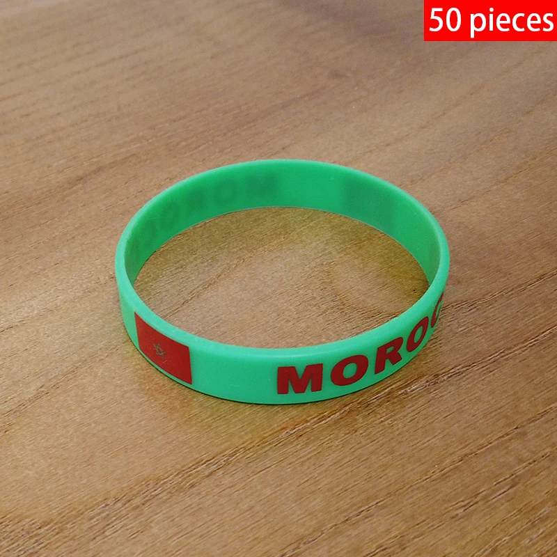 Wholesale Customized 50pcs Morocco National Flag Wristband Sport Silicone Bracelet Rubber Band Commemorative Fashion Accessory
Wholesale Customized 50pcs Morocco National Flag Wristband Sport Silicone Bracelet Rubber Band Commemorative Fashion Accessory
