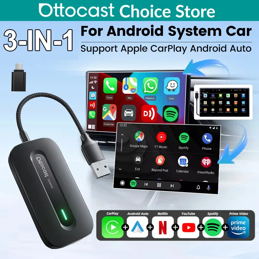 Ottocast Play2Video Ultra Mini Dot WiFi6 AI Box Carplay Adapter Android Auto Media Player YouTube Netflix Install Apps for Audi
Ottocast Play2Video Ultra Mini Dot WiFi6 AI Box Carplay Adapter Android Auto Media Player YouTube Netflix Install Apps for Audi