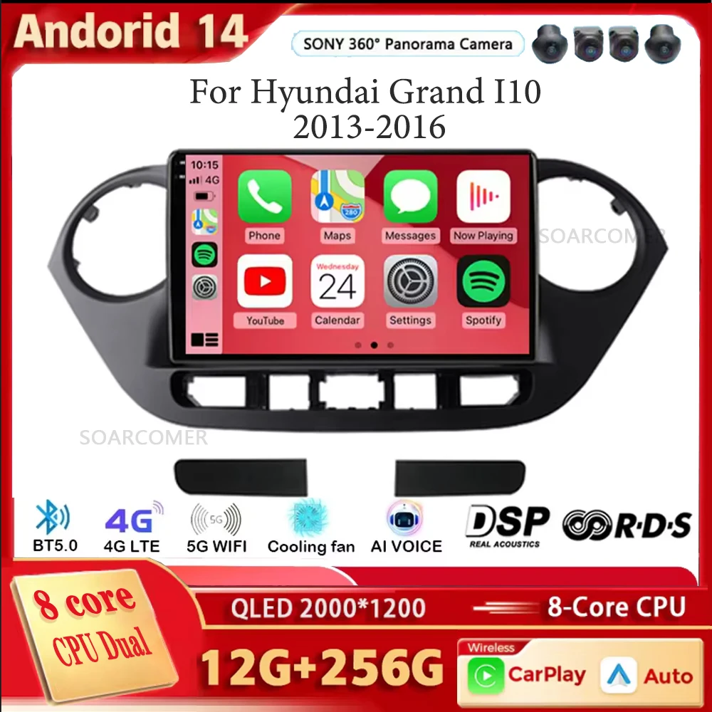 Android 14 автомобильный радиоприемник мультимедийный видеоплеер для Hyundai Grand I10 2013-2016 навигация GPS WIFI стерео беспроводной Carplay NO 2DIN
Android 14 автомобильный радиоприемник мультимедийный видеоплеер для Hyundai Grand I10 2013-2016 навигация GPS WIFI стерео беспроводной Carplay NO 2DIN