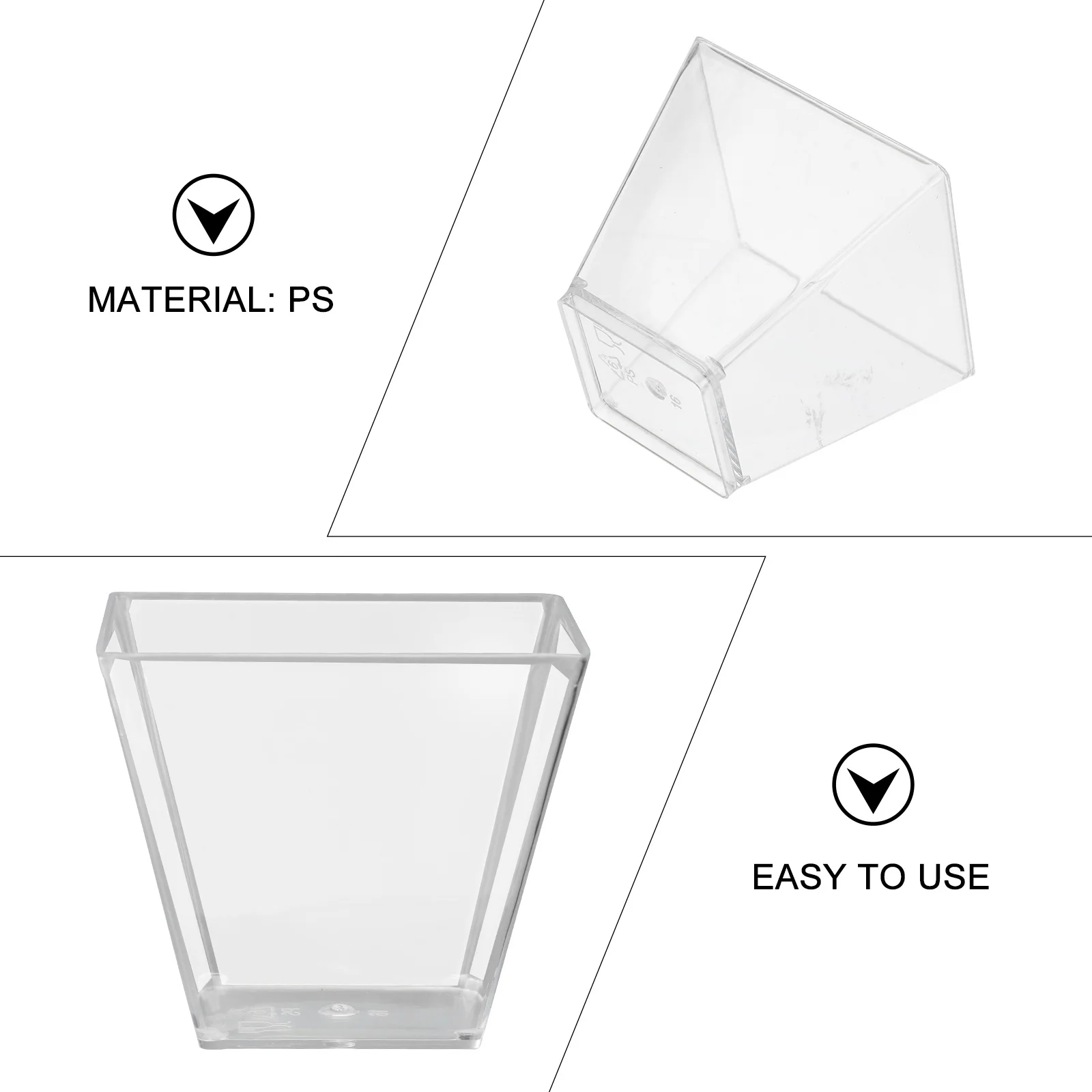 100Pcs 60ml Transparent Dessert Cups Food Grade Plastic Leakproof for Jelly Yogurt Mousse Party Events
100Pcs 60ml Transparent Dessert Cups Food Grade Plastic Leakproof for Jelly Yogurt Mousse Party Events