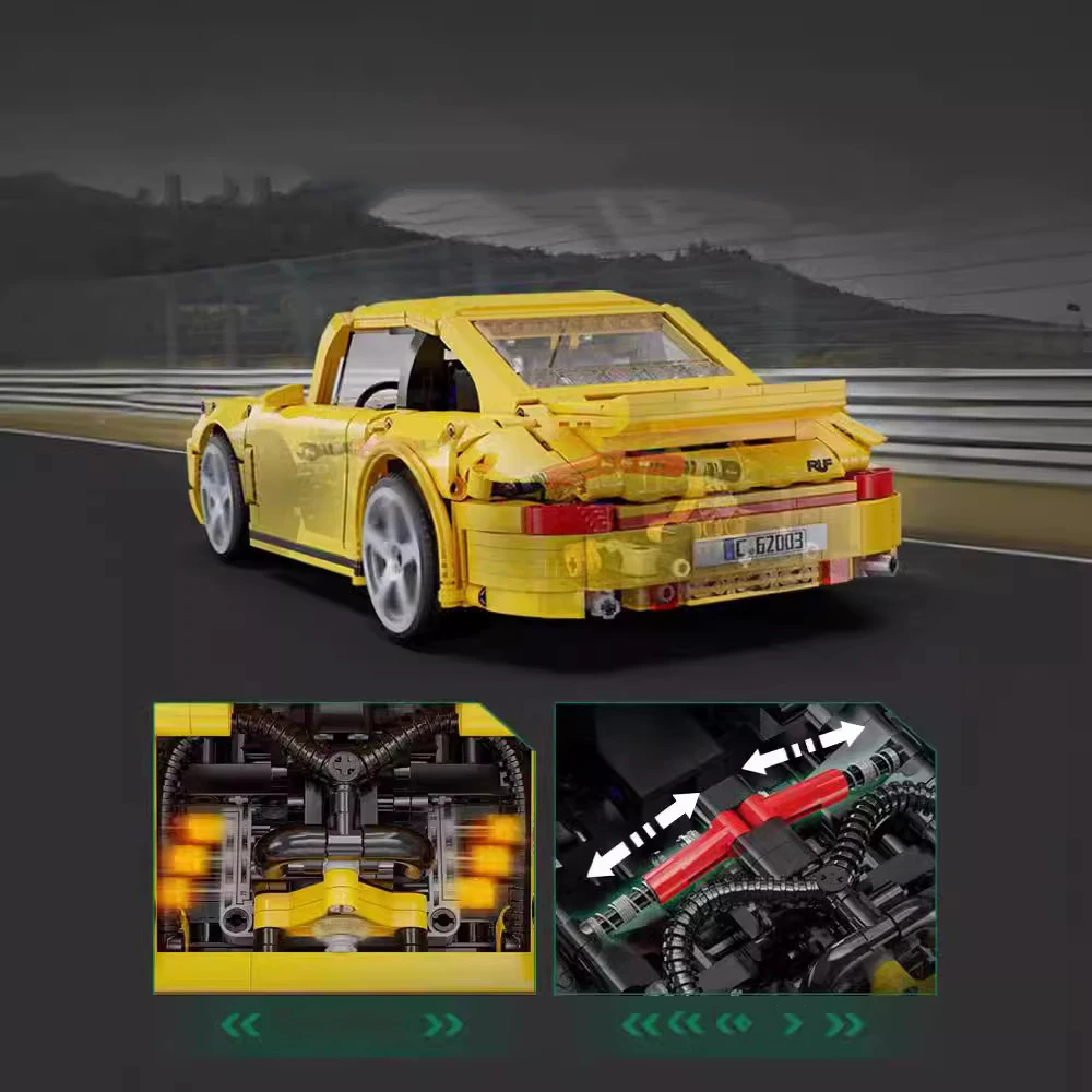 Technical 1:12 Scale RUF 2017 CTR Model Building Block App Rc Super Sport Car Radio 2.4ghz Remote Control Vehicle Brick Toys