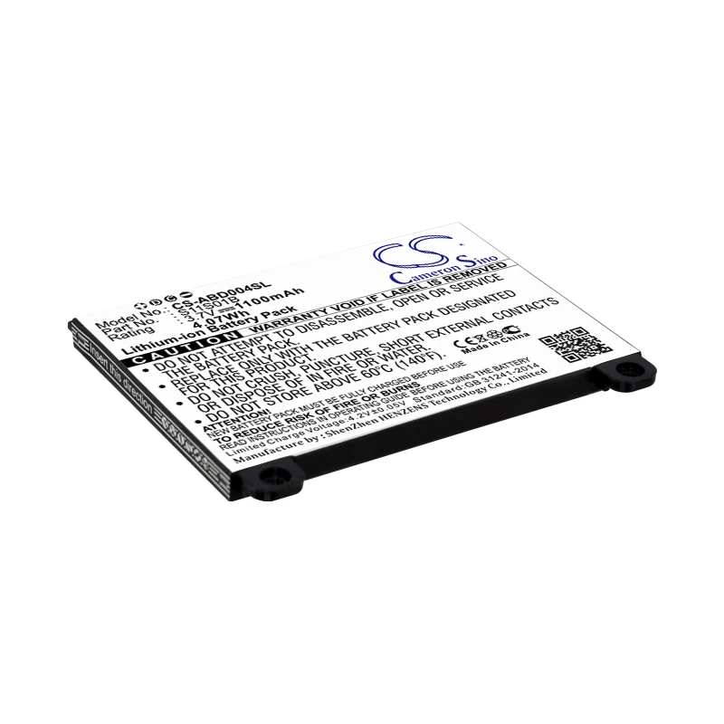 CS-ABD004SL 1100mAh E-reader Battery S11S01B for Amazo n D00701, D00701 WiFi, kindle DX Graphite, S11S01A, B003B0A294563B74
CS-ABD004SL 1100mAh E-reader Battery S11S01B for Amazo n D00701, D00701 WiFi, kindle DX Graphite, S11S01A, B003B0A294563B74
