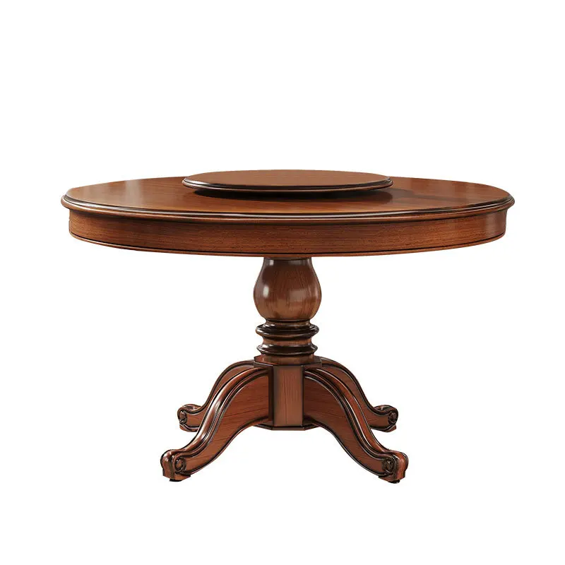 LMM American all-solid wood round dining table and chair combination simple small apartment old log home
LMM American all-solid wood round dining table and chair combination simple small apartment old log home