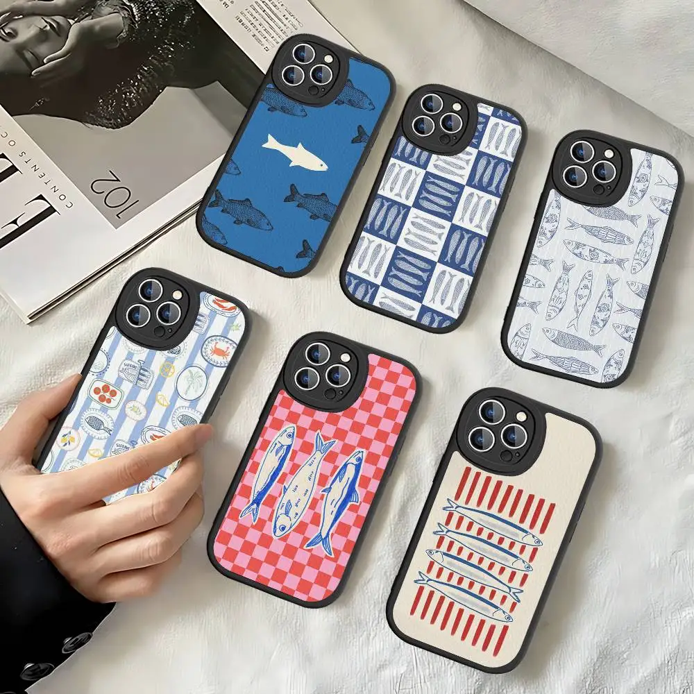 Funny Sardines Fish Leather Phone Case for iPhone 15 14 13 Pro Max 12 11 16 Plus Phone Cover
Funny Sardines Fish Leather Phone Case for iPhone 15 14 13 Pro Max 12 11 16 Plus Phone Cover