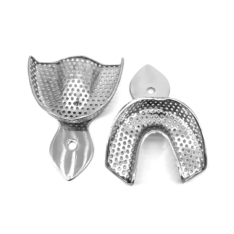 2PCS/Pair Dental Impression Tray Stainless Steel Autoclavable Upper Lower Teeth Tray Denture Instrument Trays Dentist Tool
2PCS/Pair Dental Impression Tray Stainless Steel Autoclavable Upper Lower Teeth Tray Denture Instrument Trays Dentist Tool