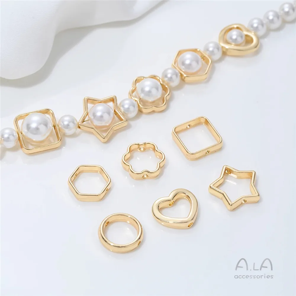 14K Gold Five-pointed Star Love Plum Blossom Ring Running Ring Handmade Beaded Diy Jewelry Accessories Crystal Material
14K Gold Five-pointed Star Love Plum Blossom Ring Running Ring Handmade Beaded Diy Jewelry Accessories Crystal Material