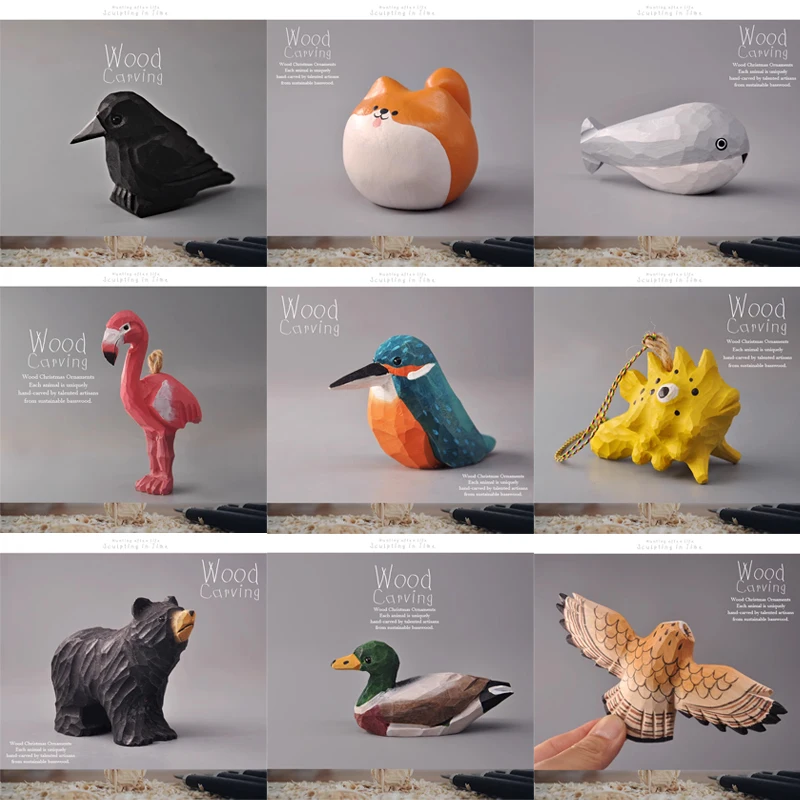 Crows Owl Black Bear Flamingo Elk Animal Model Woodcarving Master Hand-carved Solid Wood Ornament Collection Desktop Toys
Crows Owl Black Bear Flamingo Elk Animal Model Woodcarving Master Hand-carved Solid Wood Ornament Collection Desktop Toys