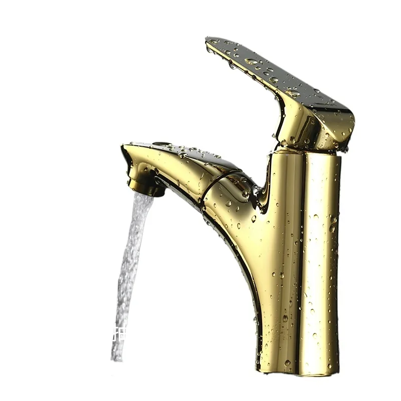 Basin Pull-out faucet All-copper gold hot and cold basin Washbasin Retractable washbasin
Basin Pull-out faucet All-copper gold hot and cold basin Washbasin Retractable washbasin