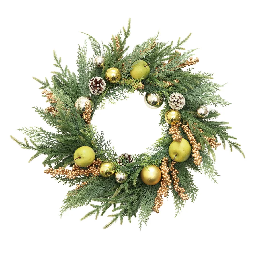 Cross-border Amazon simulation wreath PE decoration door hanging staircase atmosphere layout Christmas ball simulation Apple
Cross-border Amazon simulation wreath PE decoration door hanging staircase atmosphere layout Christmas ball simulation Apple