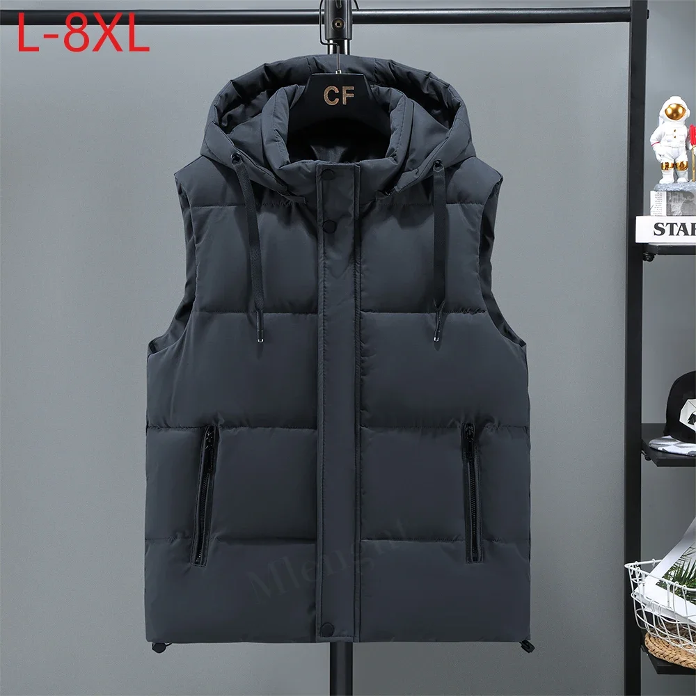Winter Men Vest Hat Detachable Sleeveless Jackets Thicken Warm Windproof Waistcoat Male Casual Coats Plus Size 8XL Men Clothing
Winter Men Vest Hat Detachable Sleeveless Jackets Thicken Warm Windproof Waistcoat Male Casual Coats Plus Size 8XL Men Clothing