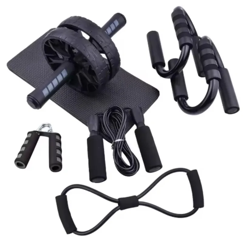 Multi-Piece Home Gym Kit Ab Wheel, Push Up Bar, Hand Gripper, Jump Rope Combo
Multi-Piece Home Gym Kit Ab Wheel, Push Up Bar, Hand Gripper, Jump Rope Combo