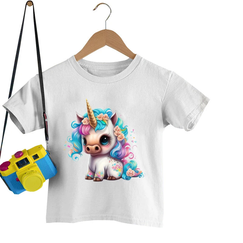 Unicorn Print T-shirts Summer Fashion Casual Short Sleeve Round Neck Tops Children Boys Girls Pure Color Cartoon Unicorn T-shirt
Unicorn Print T-shirts Summer Fashion Casual Short Sleeve Round Neck Tops Children Boys Girls Pure Color Cartoon Unicorn T-shirt