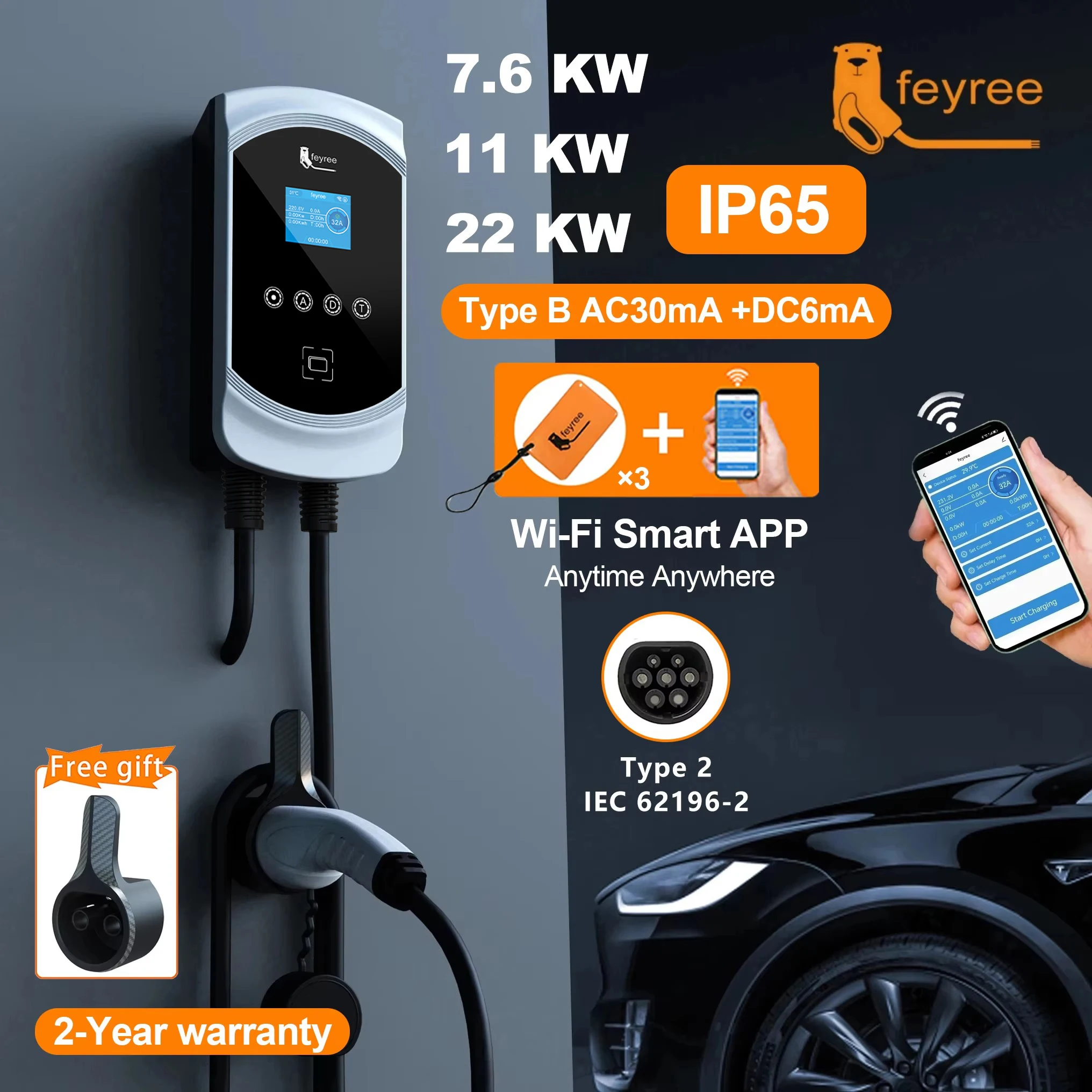 Feyree Зарядное устройство для электромобилей 32A 22KW 3 фазы 11KW 16A Зарядное устройство для электромобилей EVSE Wallbox 7,6KW 32A Тип2 Кабель IEC62196-2 Разъем управления через приложение
Feyree Зарядное устройство для электромобилей 32A 22KW 3 фазы 11KW 16A Зарядное устройство для электромобилей EVSE Wallbox 7,6KW 32A Тип2 Кабель IEC62196-2 Разъем управления через приложение