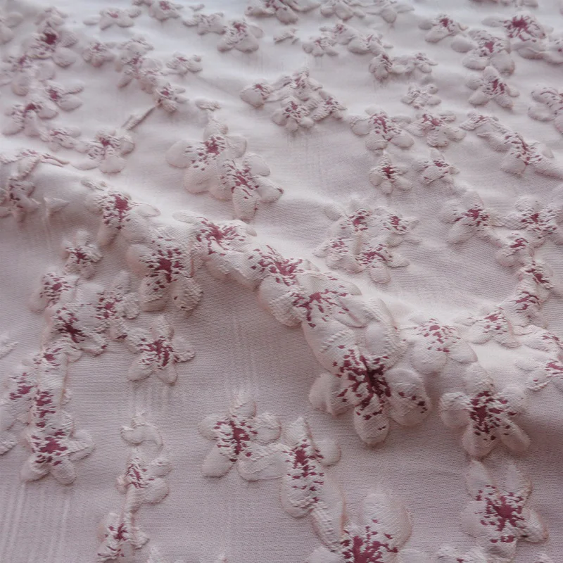 Pink cherry blossoms Relief 3D Jacquard Fabric for Sewing Dress Material Vest Clothing Textile Designer Fashion Diy Cloth
Pink cherry blossoms Relief 3D Jacquard Fabric for Sewing Dress Material Vest Clothing Textile Designer Fashion Diy Cloth