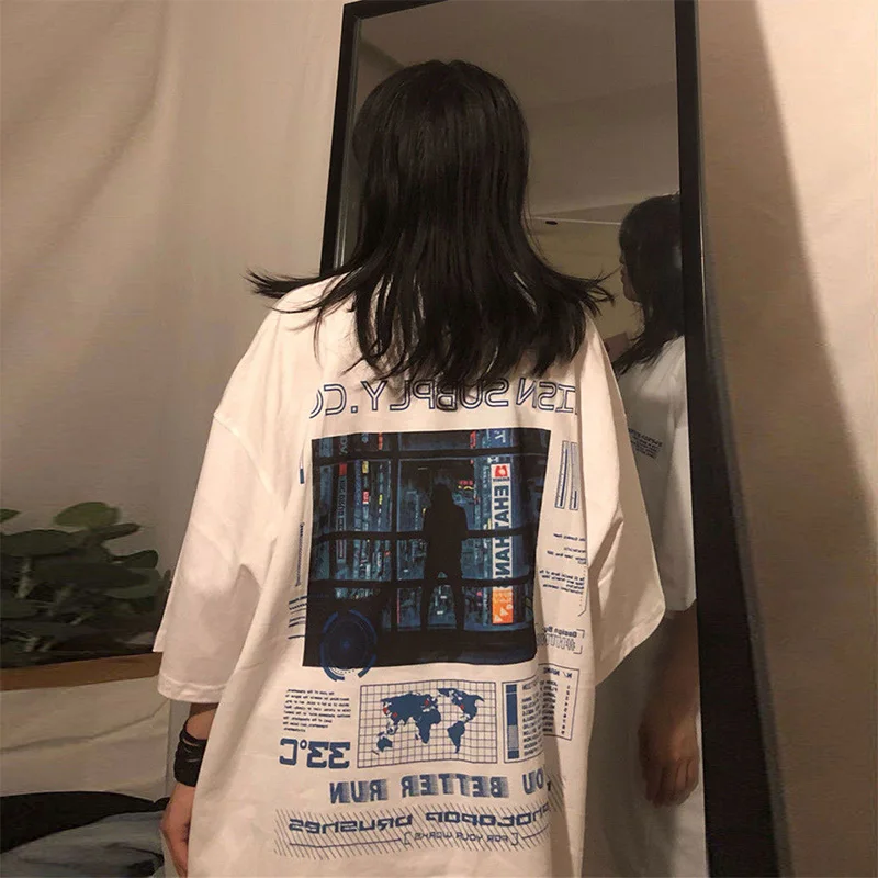 Summer 2021 Japanese Vintage Printed Men's And Women's Short-Sleeved T-Shirts Korean Street Loose Female Summer Tops
Summer 2021 Japanese Vintage Printed Men's And Women's Short-Sleeved T-Shirts Korean Street Loose Female Summer Tops