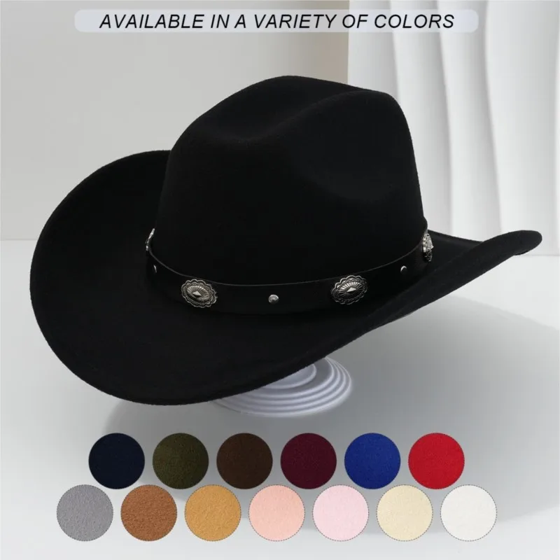 Men's and women's hats flower-patterned leather belts fashionable top wide-brimmed design bonfire
Men's and women's hats flower-patterned leather belts fashionable top wide-brimmed design bonfire