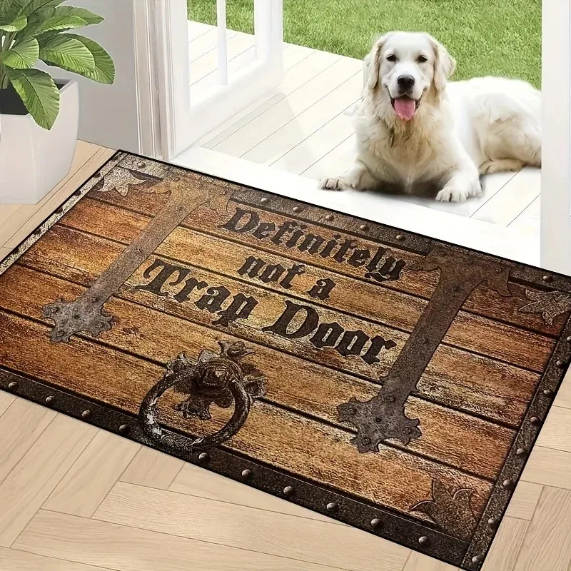 Letter Printed Floor Mat Definitely Not A Trap Door Entrance Doormat Home Room Decor Non Slip Washable Carpets Bath Kitchen Rugs
Letter Printed Floor Mat Definitely Not A Trap Door Entrance Doormat Home Room Decor Non Slip Washable Carpets Bath Kitchen Rugs