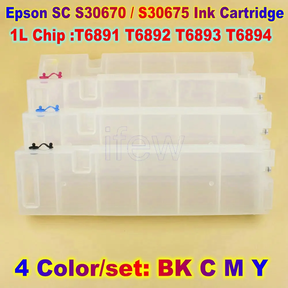 Cartridge For Epson Printer SC S30670 30675 50670 50675 Printer Ink Cartridge With 1000ML Chip Model T6891 T6892 T6893 T6894 Kit
Cartridge For Epson Printer SC S30670 30675 50670 50675 Printer Ink Cartridge With 1000ML Chip Model T6891 T6892 T6893 T6894 Kit