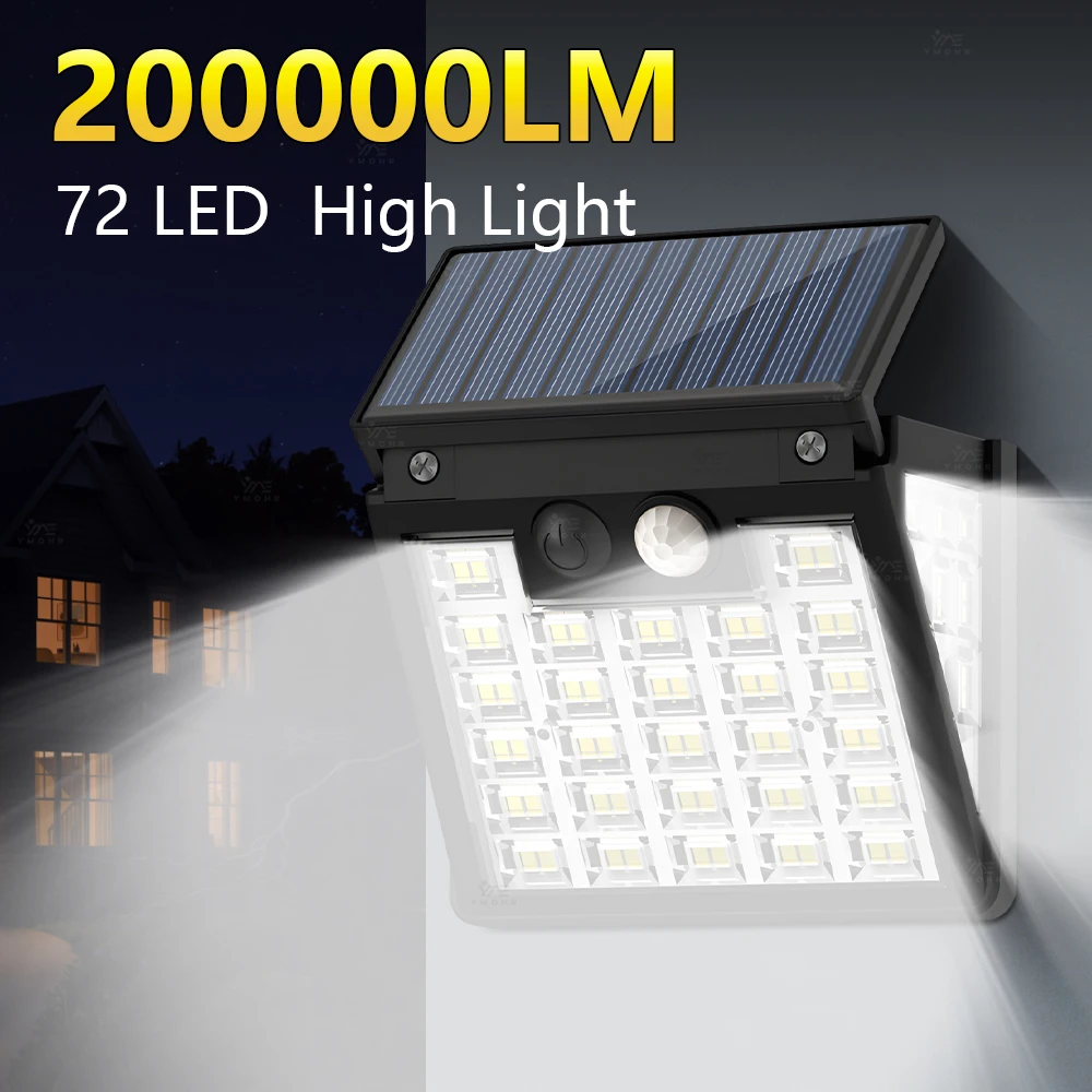200000LM Highlight Solar Outdoor Light Wall Lamp Solar Rechargeable Lamp Garden Decoration Light Garage lamp Terrace Porch Light
200000LM Highlight Solar Outdoor Light Wall Lamp Solar Rechargeable Lamp Garden Decoration Light Garage lamp Terrace Porch Light