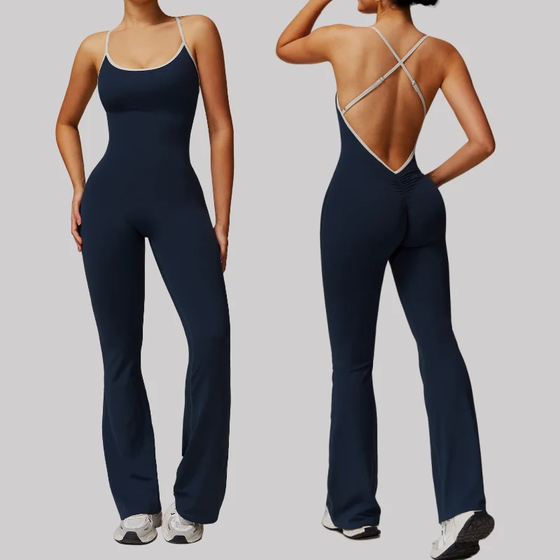 Seamless Yoga Jumpsuit Sports Fitness Pleated Peach Hip Backless Cross Back One-piece Workout Clothing Gym Bodysuit for Women
Seamless Yoga Jumpsuit Sports Fitness Pleated Peach Hip Backless Cross Back One-piece Workout Clothing Gym Bodysuit for Women