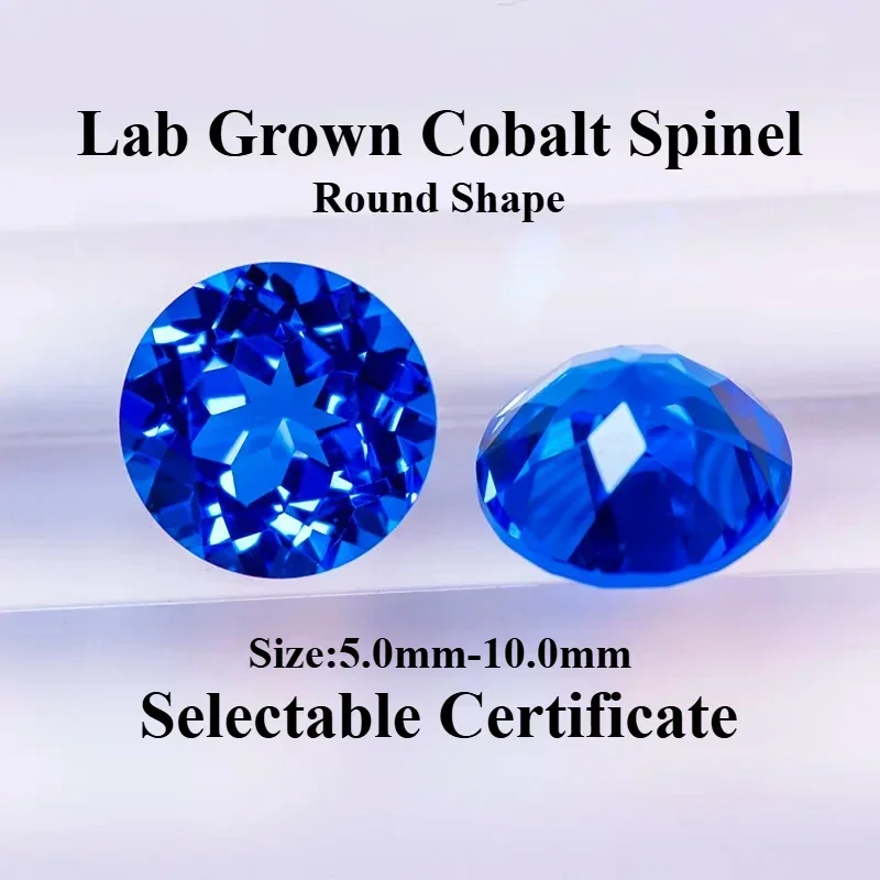 High Quality Lab Grown Cobalt Spinel Blue Color Round Cut Gemstone
High Quality Lab Grown Cobalt Spinel Blue Color Round Cut Gemstone