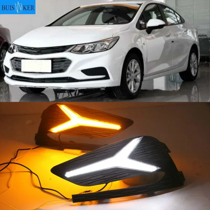 2PCS LED Daytime Running Light For Chevrolet Cruze 2016 2017 2018 Dynamic Yellow Turn Signal Relay Waterproof Car 12V DRL Lamp
2PCS LED Daytime Running Light For Chevrolet Cruze 2016 2017 2018 Dynamic Yellow Turn Signal Relay Waterproof Car 12V DRL Lamp