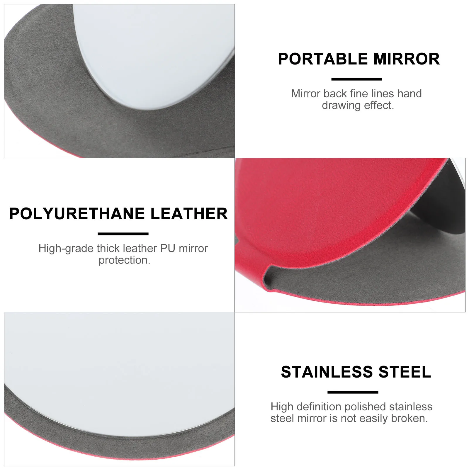 2Pcs Folding Portable Makeup Mirror PU Pocket Compact Travel Single-Side Cosmetics Mirror Stylish Gift for Women
2Pcs Folding Portable Makeup Mirror PU Pocket Compact Travel Single-Side Cosmetics Mirror Stylish Gift for Women