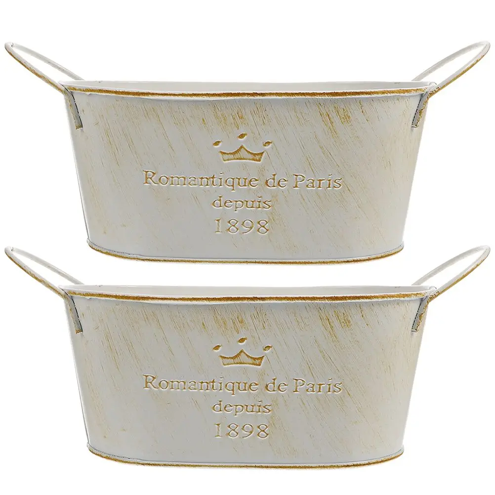 2Pcs Retro Desk Decor Smooth Retro Flower Holder Touch Handle Design Compact Size Garden Supplies Planter Bucket
2Pcs Retro Desk Decor Smooth Retro Flower Holder Touch Handle Design Compact Size Garden Supplies Planter Bucket