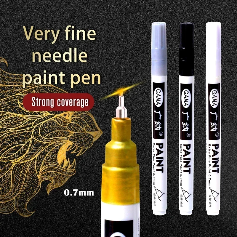 4Pcs/set Oil Based White Black Permanent Paint Markers Pens 0.7mm Extra Fine Waterproof, for Rock Painting, Wood, Metal, Canvas
4Pcs/set Oil Based White Black Permanent Paint Markers Pens 0.7mm Extra Fine Waterproof, for Rock Painting, Wood, Metal, Canvas