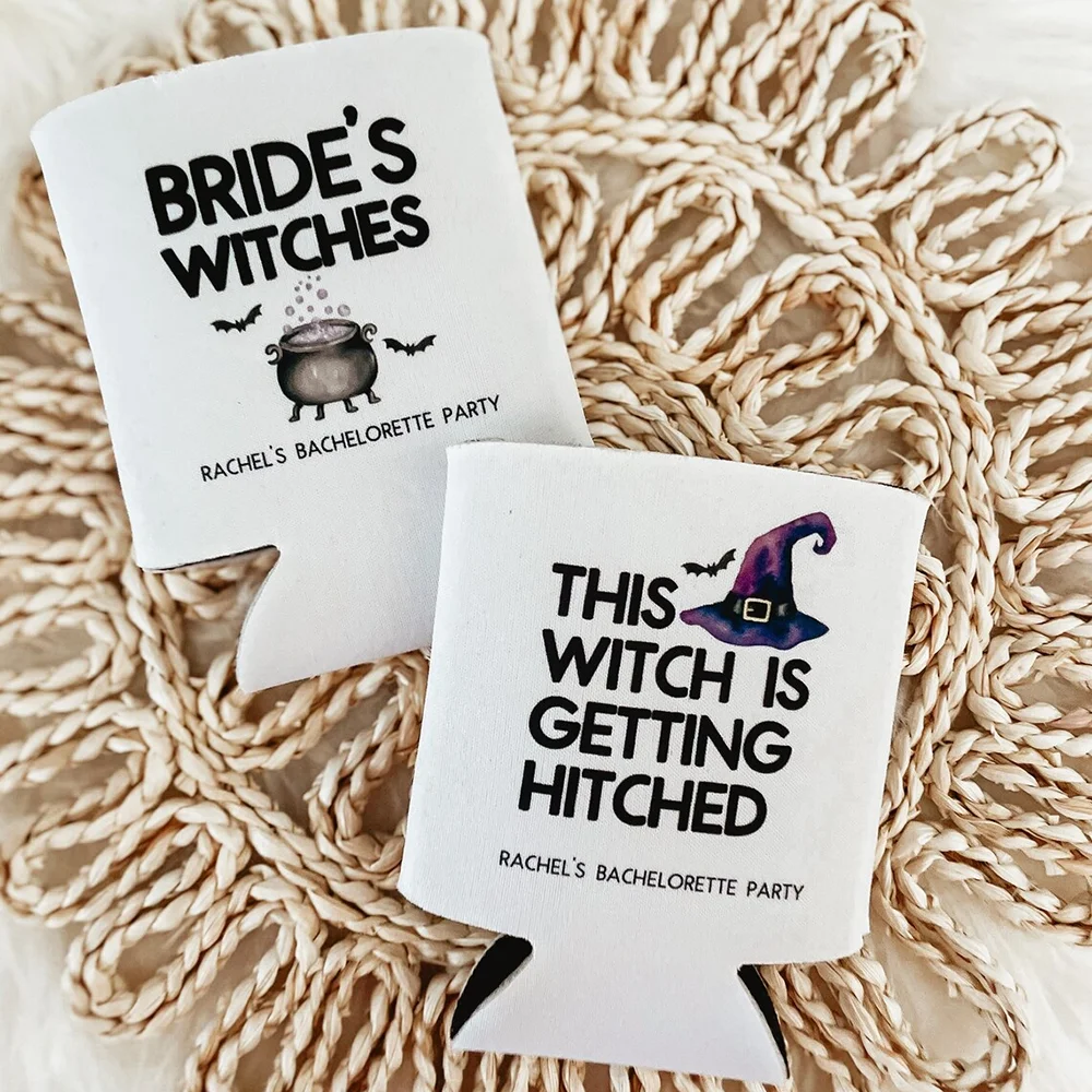 Custom 1Pcs Bride's Witches Gothic Style Bachelor Party Can Coolers Halloween Wedding Gifts Unique Party Souvenirs Cup Sleeve 
Custom 1Pcs Bride's Witches Gothic Style Bachelor Party Can Coolers Halloween Wedding Gifts Unique Party Souvenirs Cup Sleeve