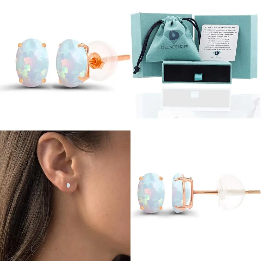 Genuine Birthstone Oval Stud Earrings in 14K Gold for Women - Hypoallergenic and Natural or Created Gemstone Options
Genuine Birthstone Oval Stud Earrings in 14K Gold for Women - Hypoallergenic and Natural or Created Gemstone Options