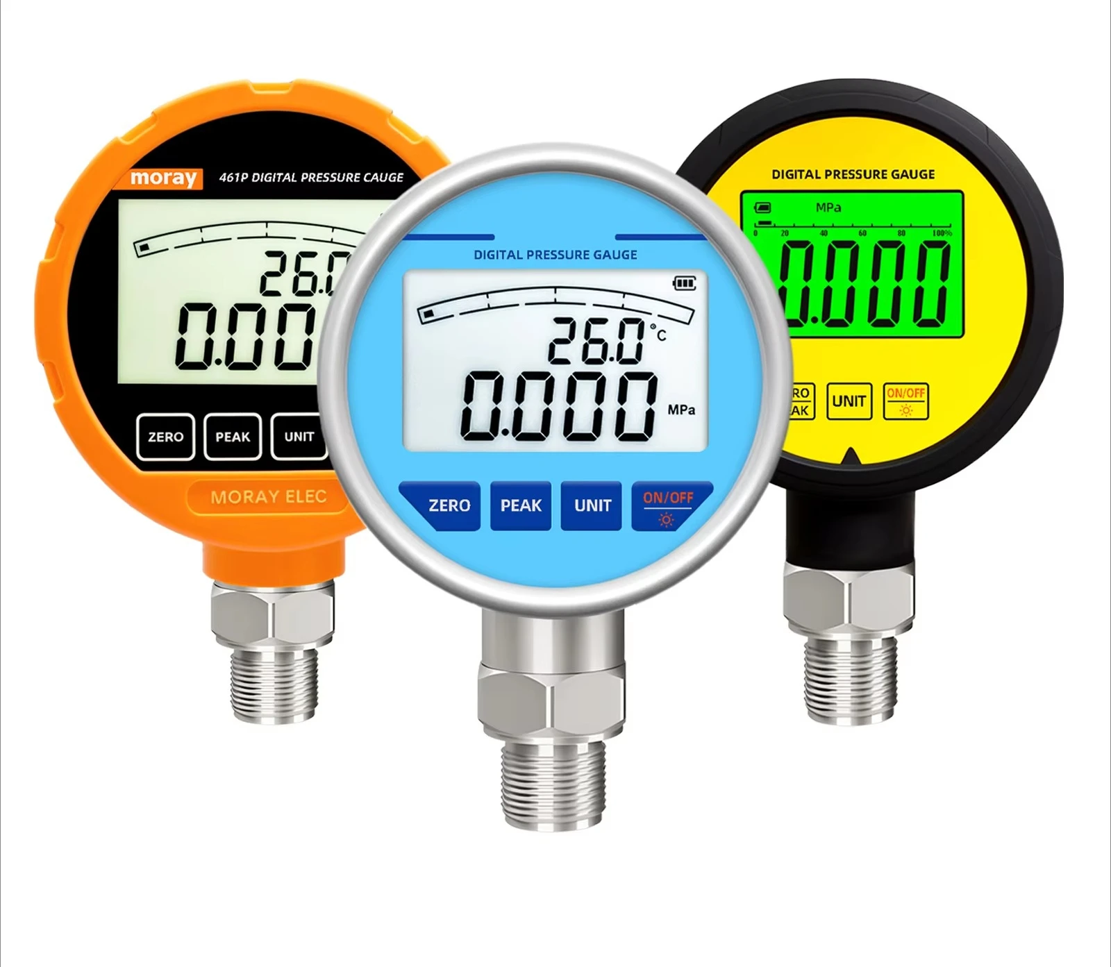 Moray ME460P Factory High precision LCD Display Fuel Air Water Electronic Vacuum Gauge Pressure Gauge Digital Pressure Gauge
Moray ME460P Factory High precision LCD Display Fuel Air Water Electronic Vacuum Gauge Pressure Gauge Digital Pressure Gauge