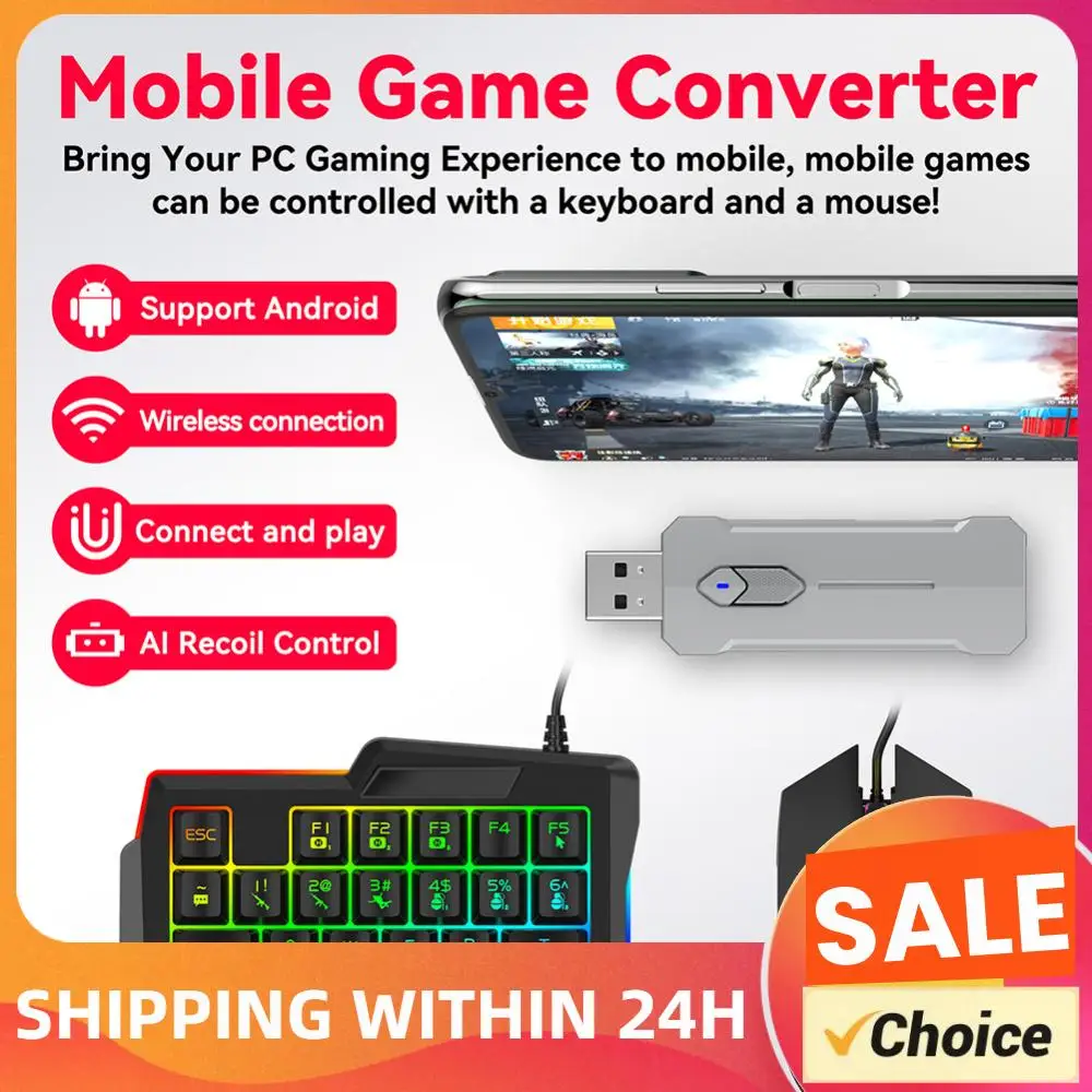 5 in 1 Mobile Controller Gaming Keyboard Mouse Converter BT 5.3 for PUBG Keyboard Mouse Gaming Converter for Gamer Accessories
5 in 1 Mobile Controller Gaming Keyboard Mouse Converter BT 5.3 for PUBG Keyboard Mouse Gaming Converter for Gamer Accessories