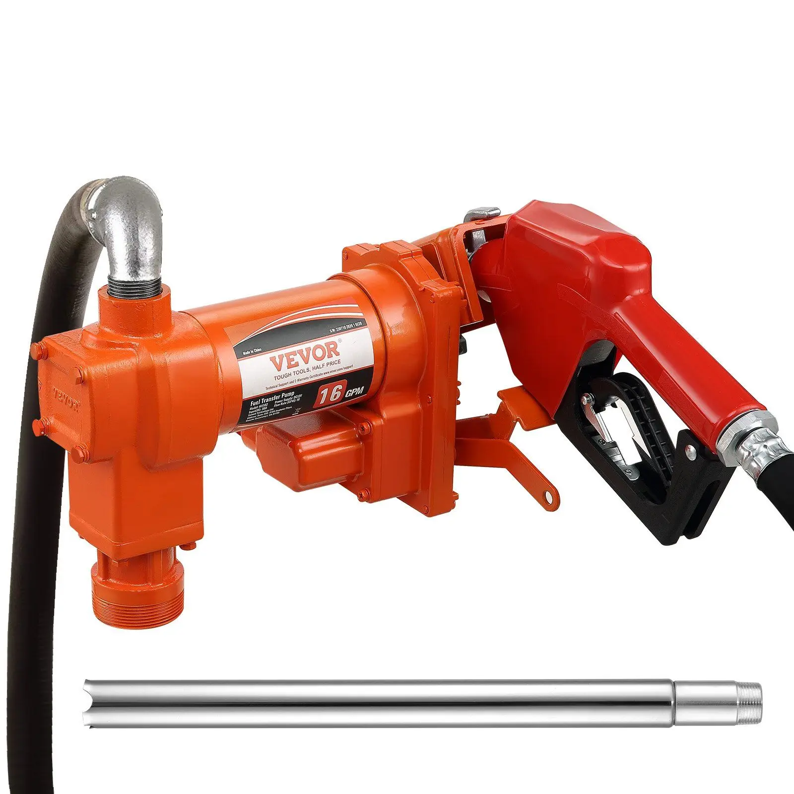Топливный насос VEVOR 16GPM 12V DC с шлангом для подачи и всасывающей трубкой для бензина, дизельного топлива, керосина
Топливный насос VEVOR 16GPM 12V DC с шлангом для подачи и всасывающей трубкой для бензина, дизельного топлива, керосина
